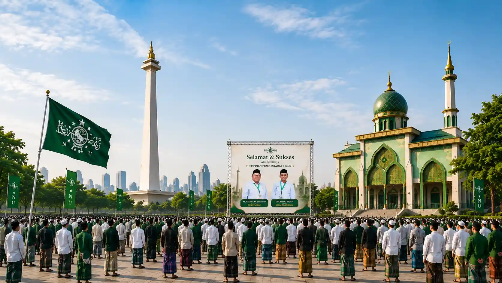 Kebersamaan pengurus dan warga PCNU Pengurus Cabang Kabupaten Kudus